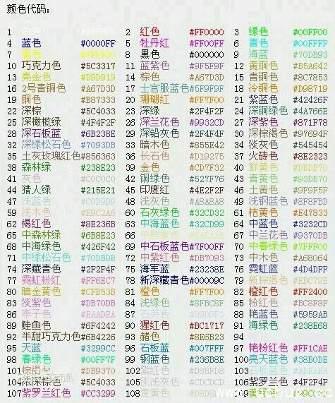《球球大作战》名字颜色代码大全