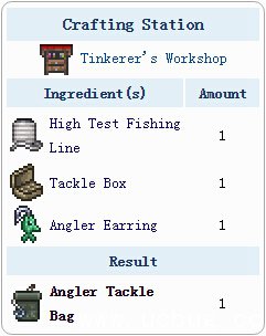 《泰拉瑞亚》国服版钓鱼渔具包怎么合成