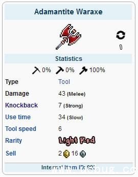 泰拉瑞亚精金战斧