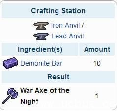 泰拉瑞亚暗夜战斧