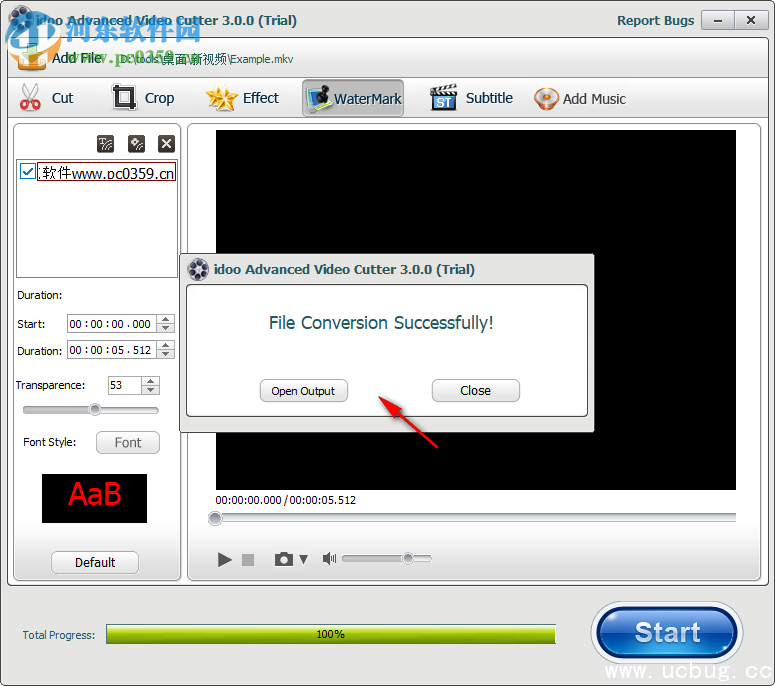 idoo Video Cutter给视频加水印图文教程